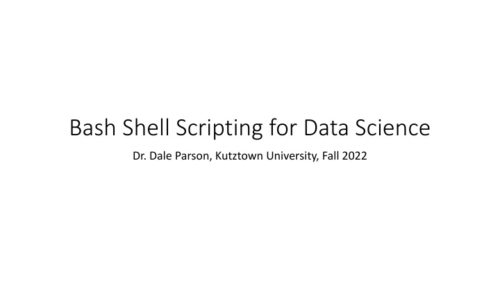 bash shell scripting for data science