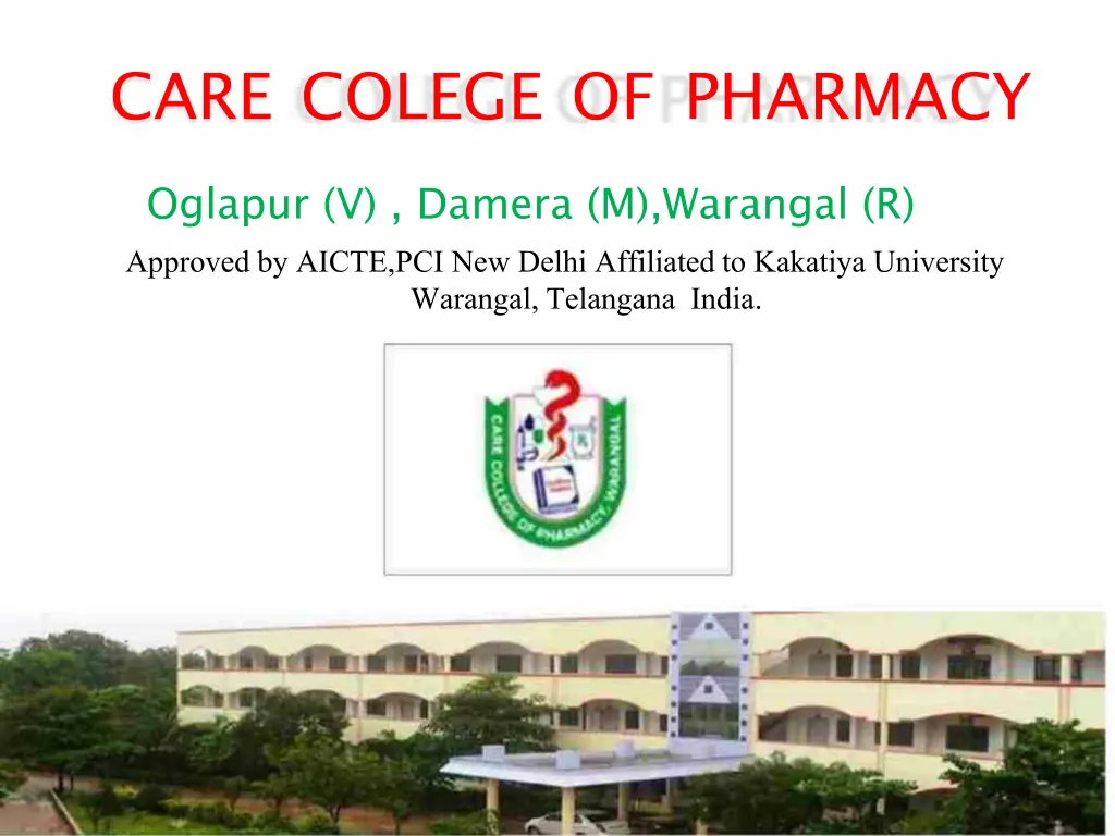 care colege of pharmacy