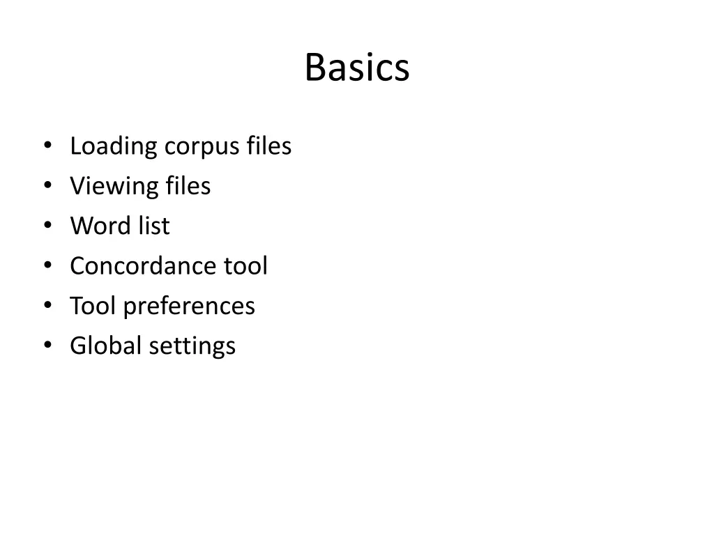 basics