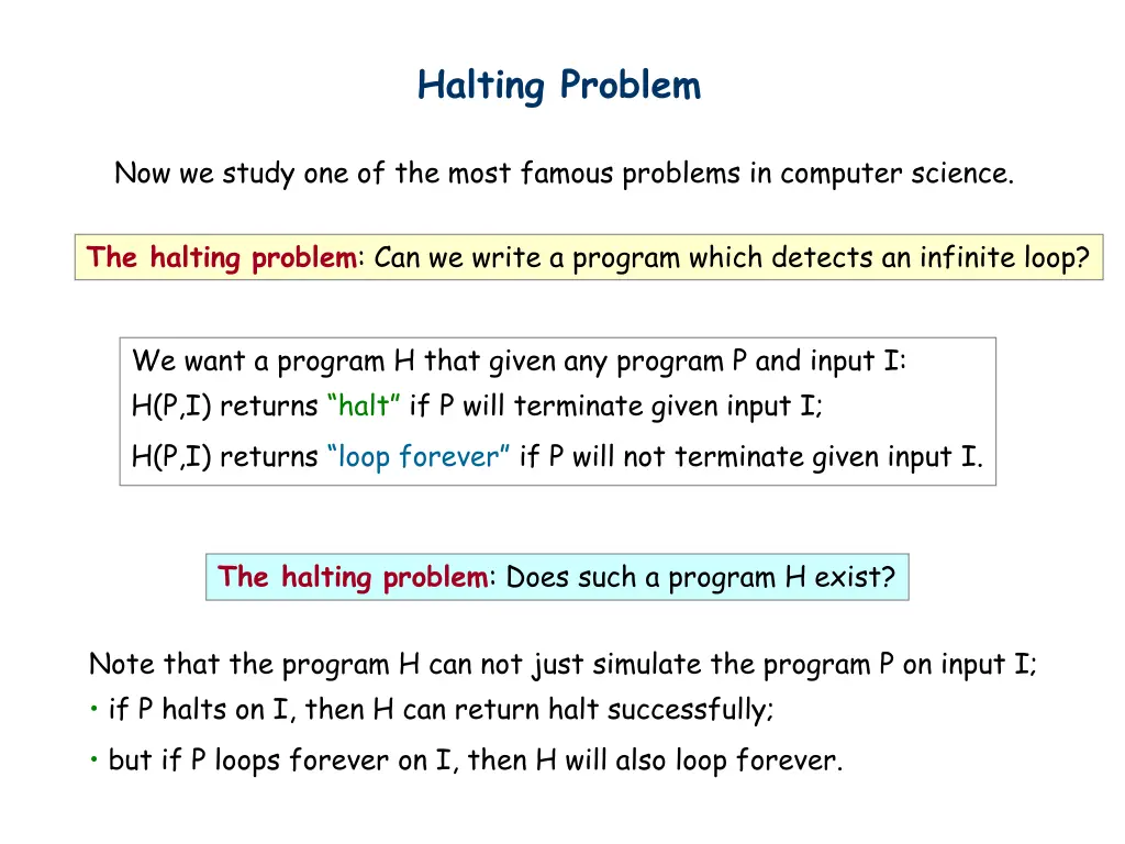 halting problem