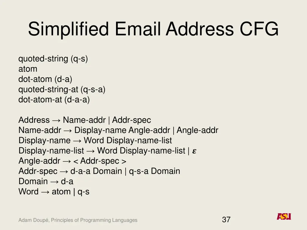 simplified email address cfg