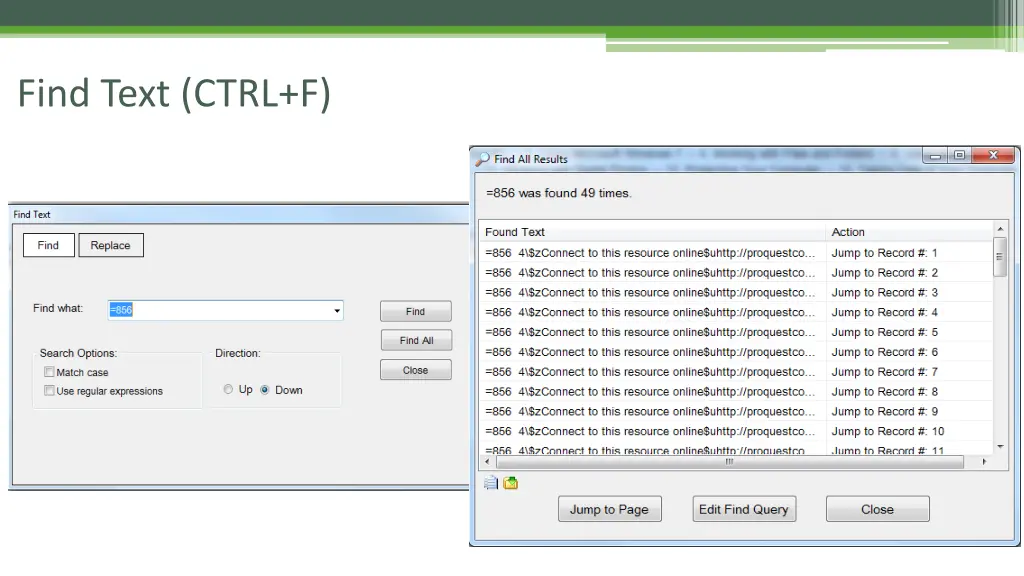 find text ctrl f