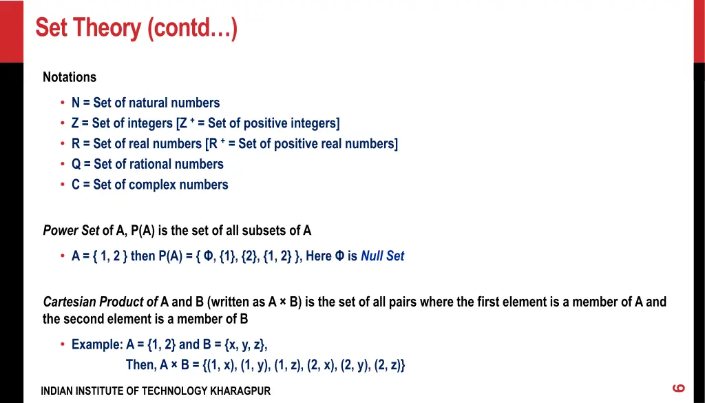 set theory contd