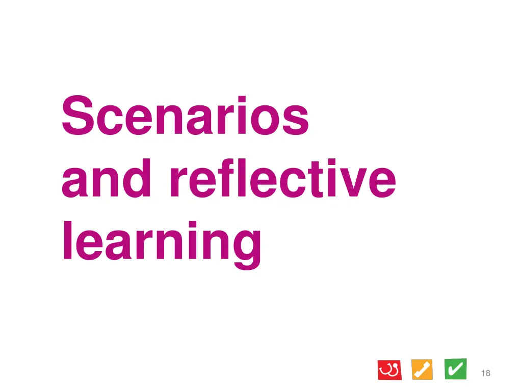 scenarios and reflective learning