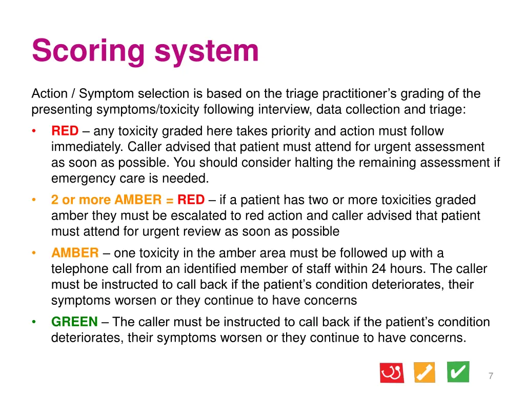 scoring system