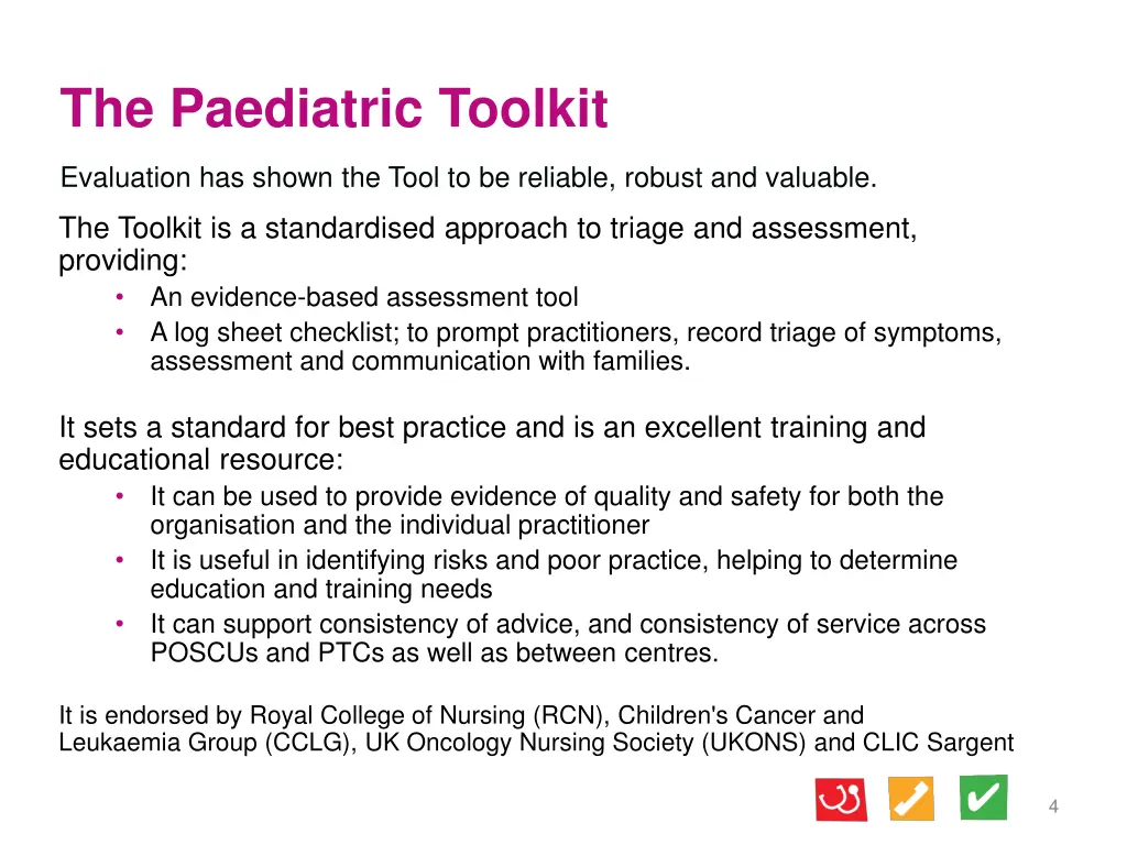 the paediatric toolkit