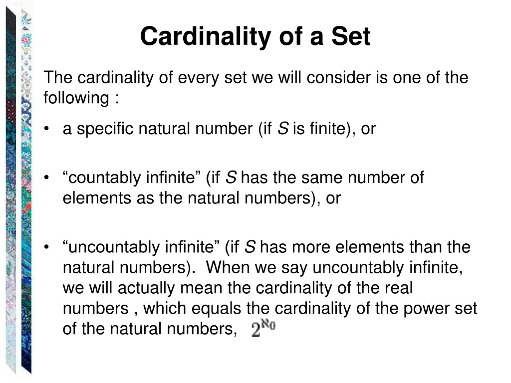 cardinality of a set