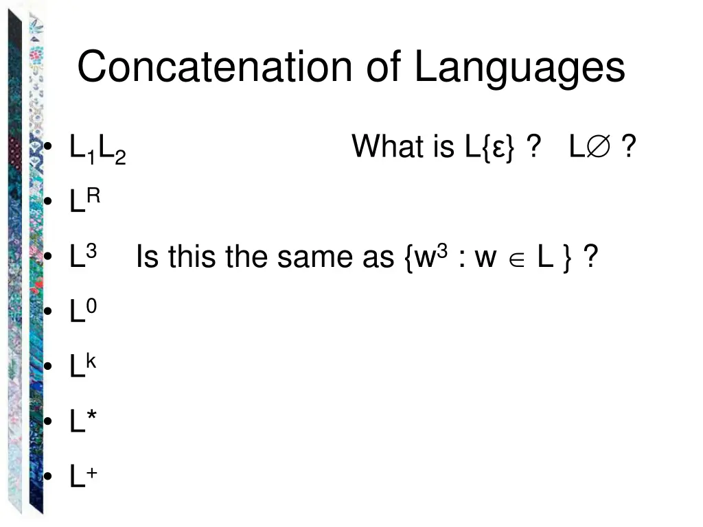 concatenation of languages 1