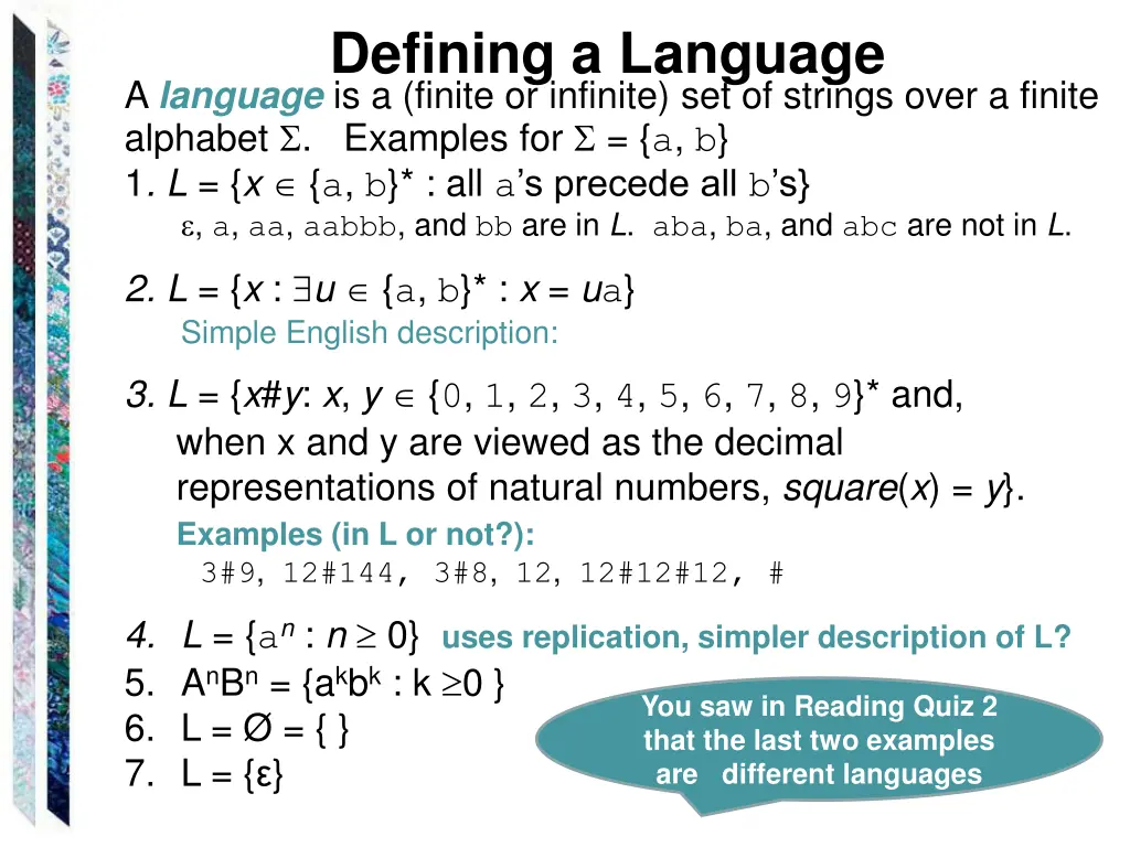 defining a language a language is a finite