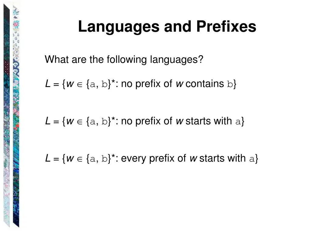 languages and prefixes