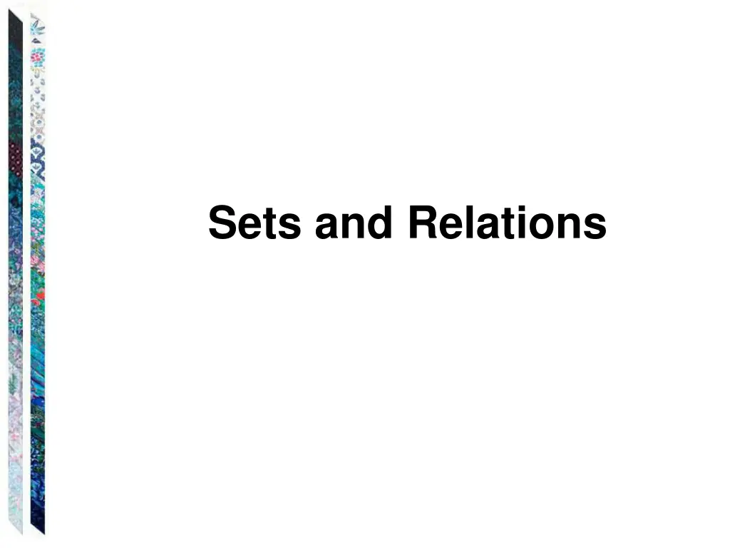 sets and relations