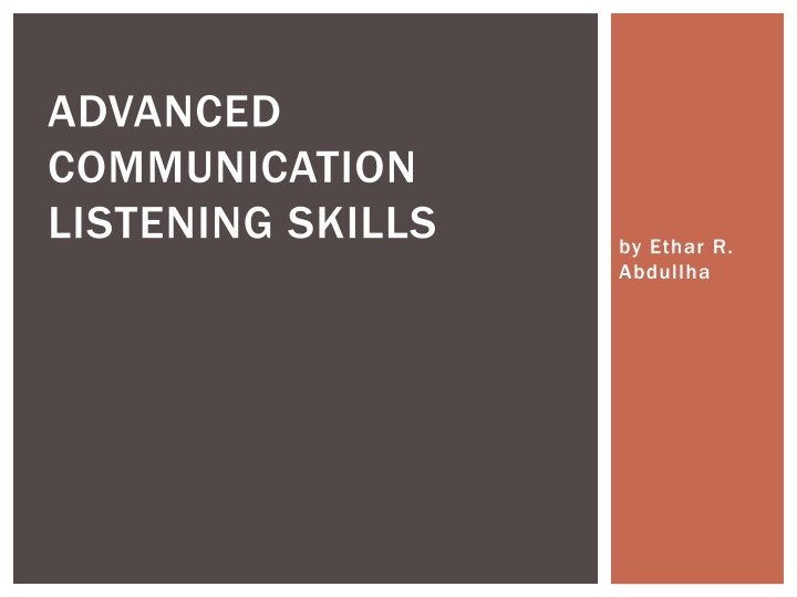 advanced communication listening skills
