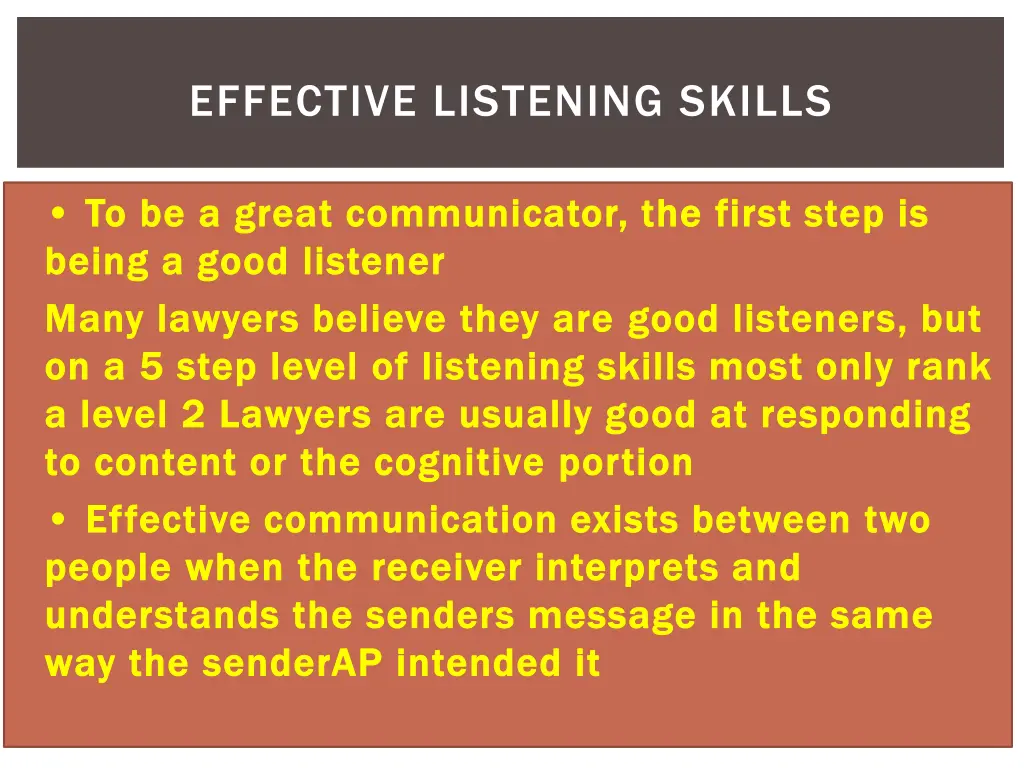 effective listening skills