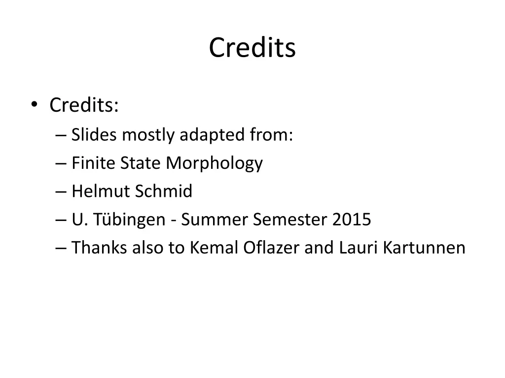 credits