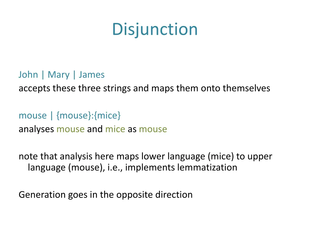 disjunction