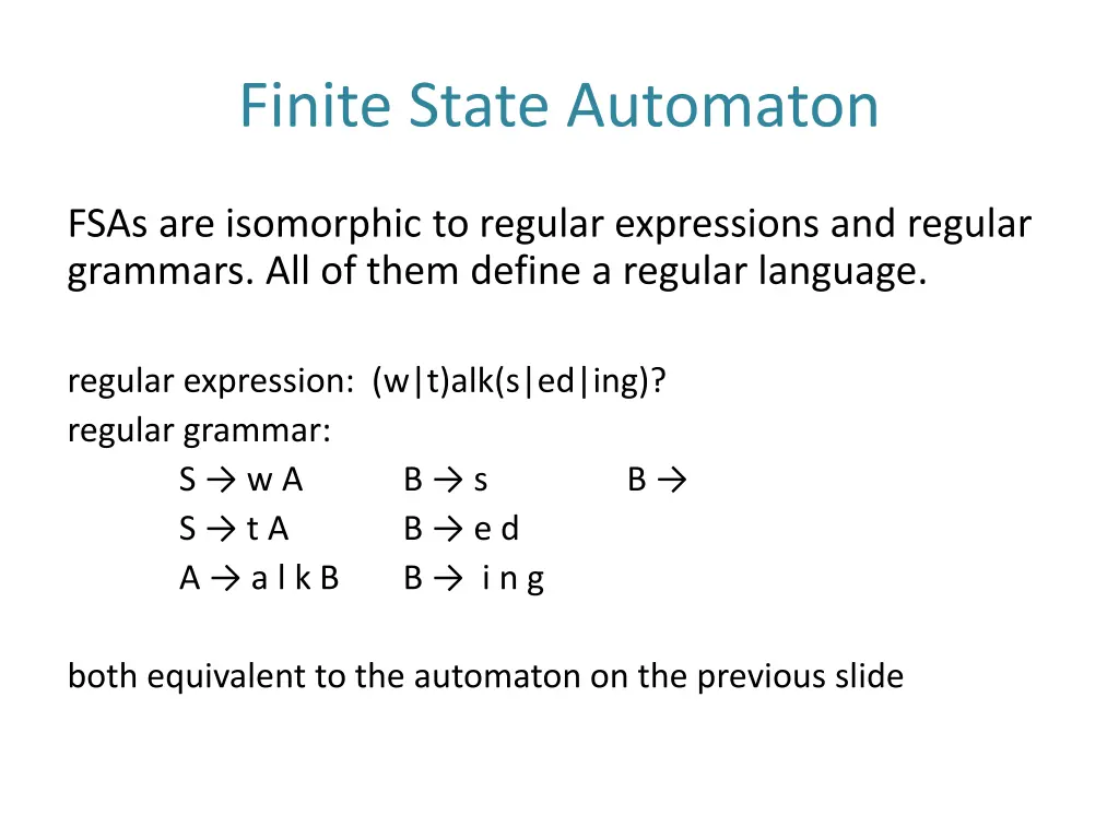 finite state automaton 1