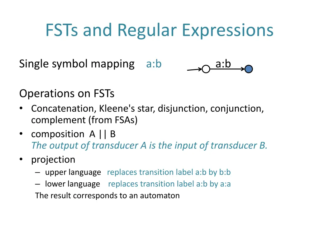 fsts and regular expressions