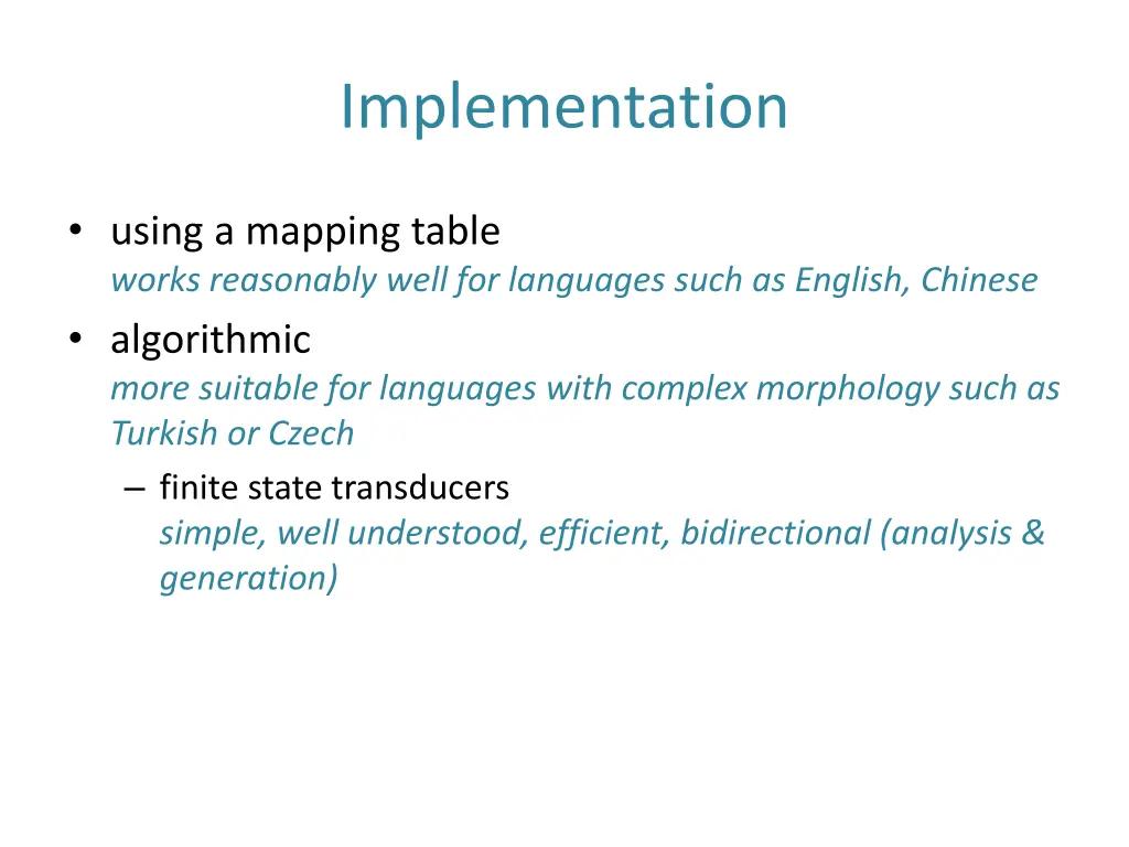 implementation