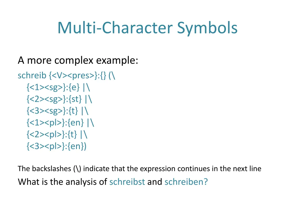multi character symbols 1