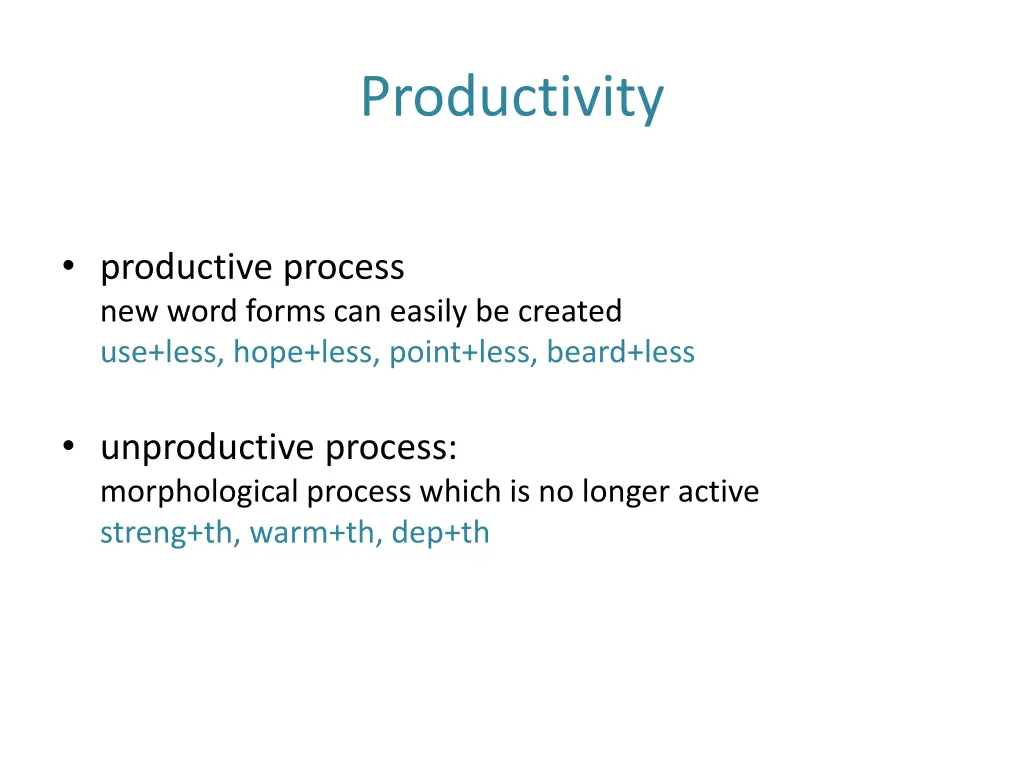 productivity