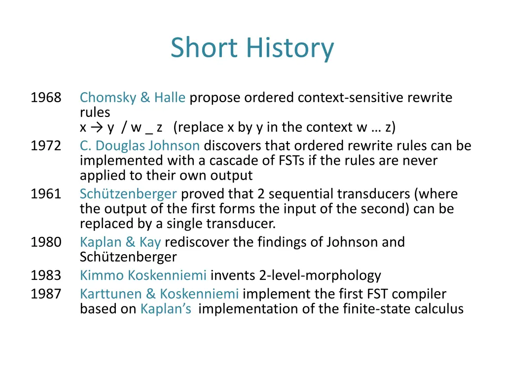 short history
