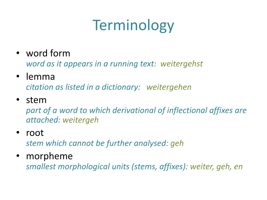 terminology