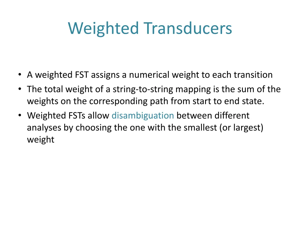 weighted transducers