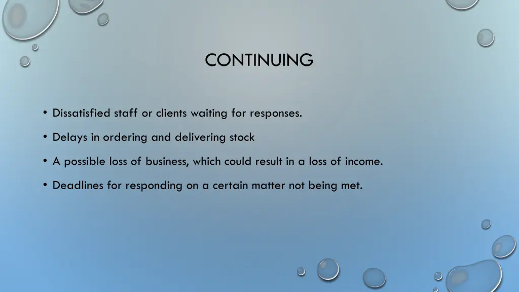 continuing 1