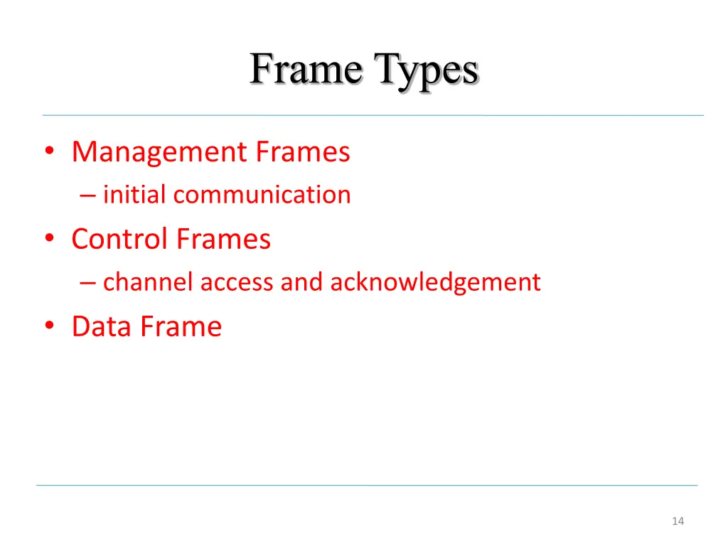 frame types