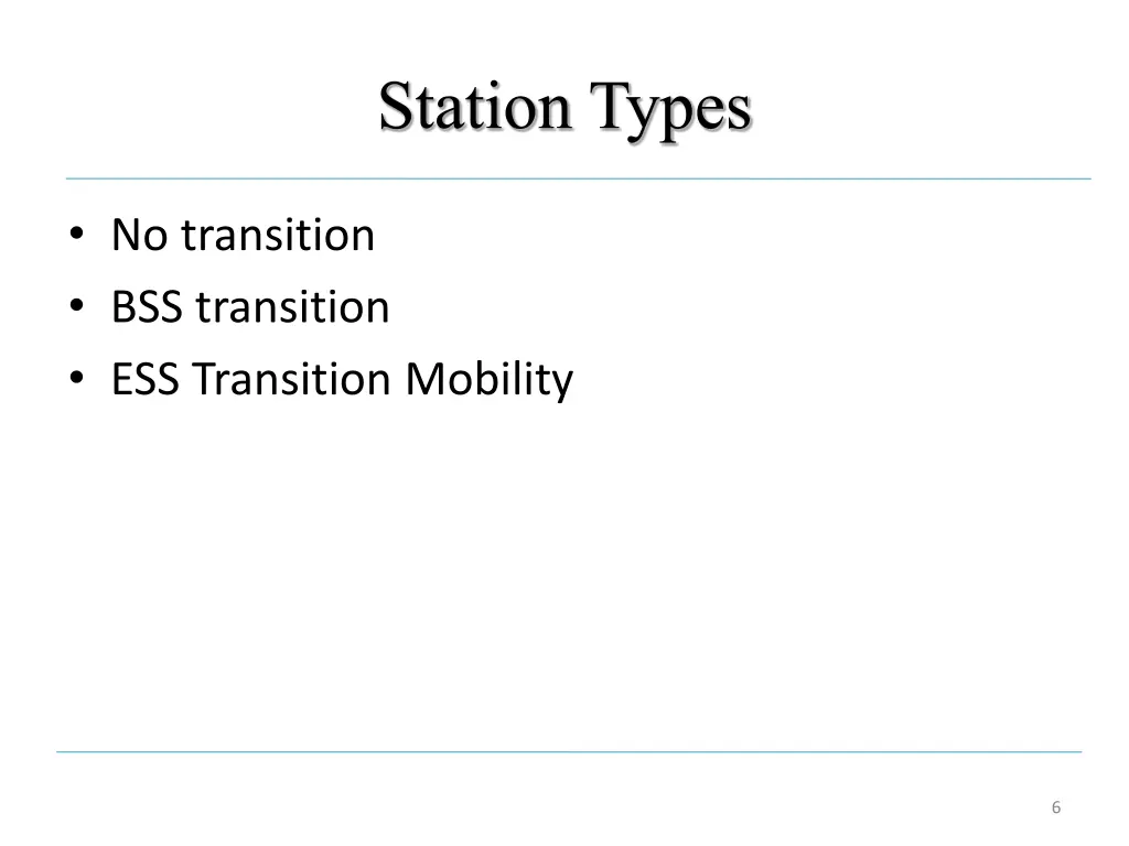 station types