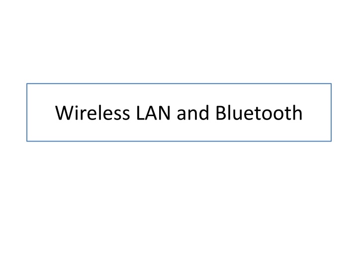 wireless lan and bluetooth