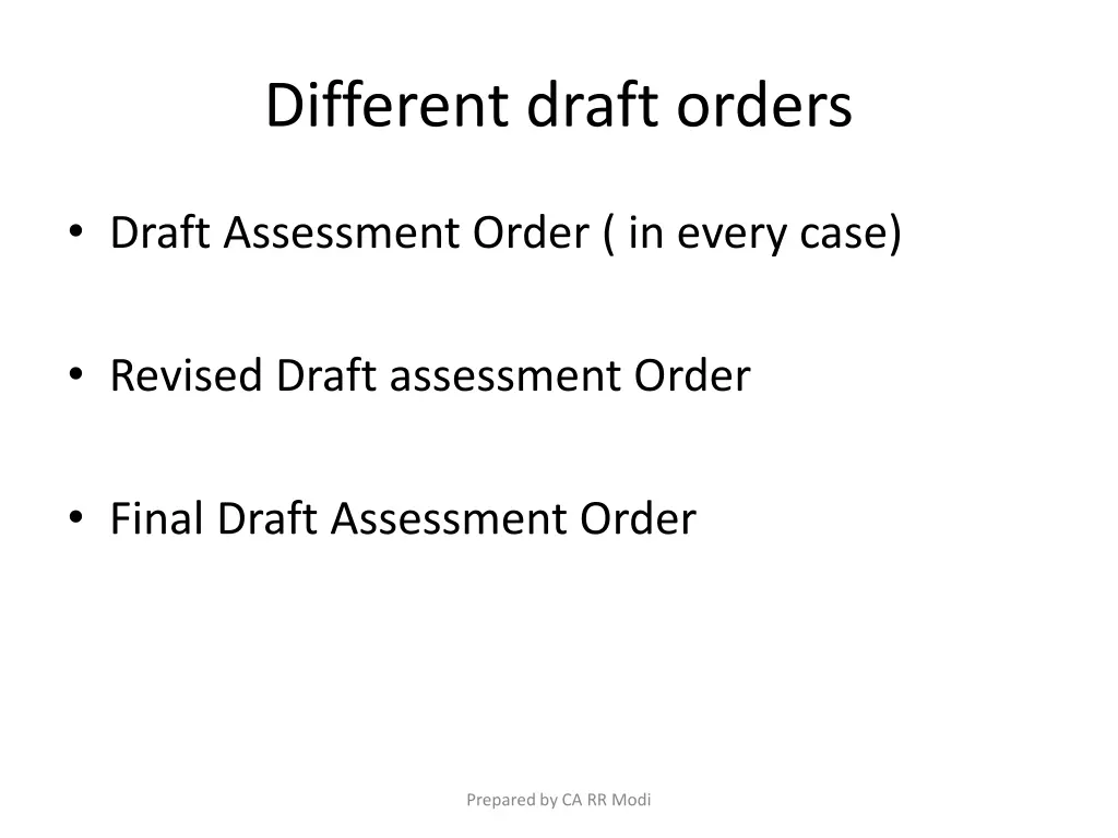 different draft orders