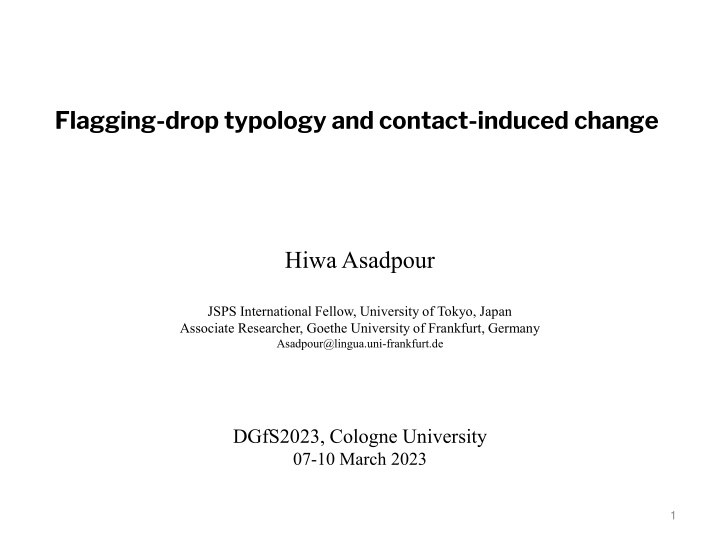 flagging drop typology and contact induced change