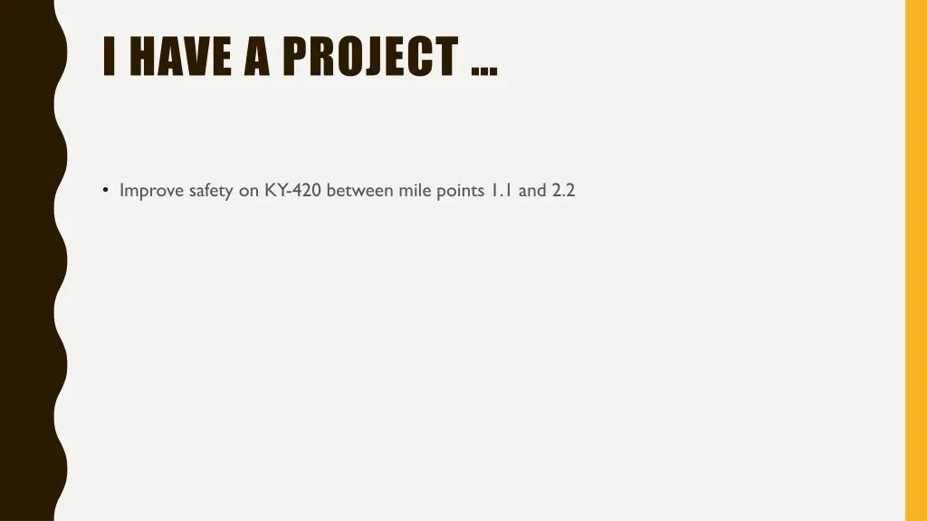 i have a project
