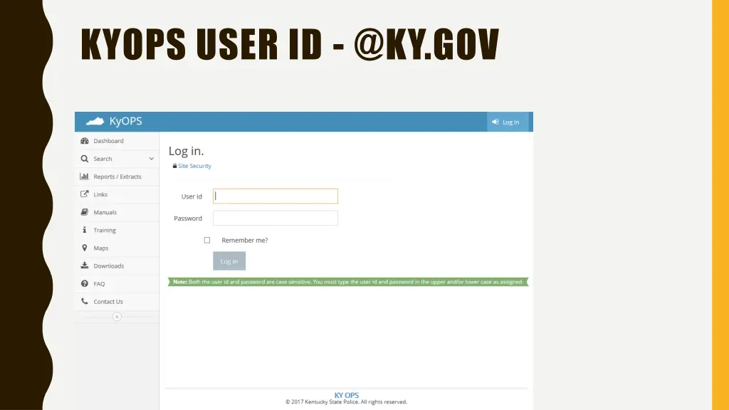 kyops user id @ky gov