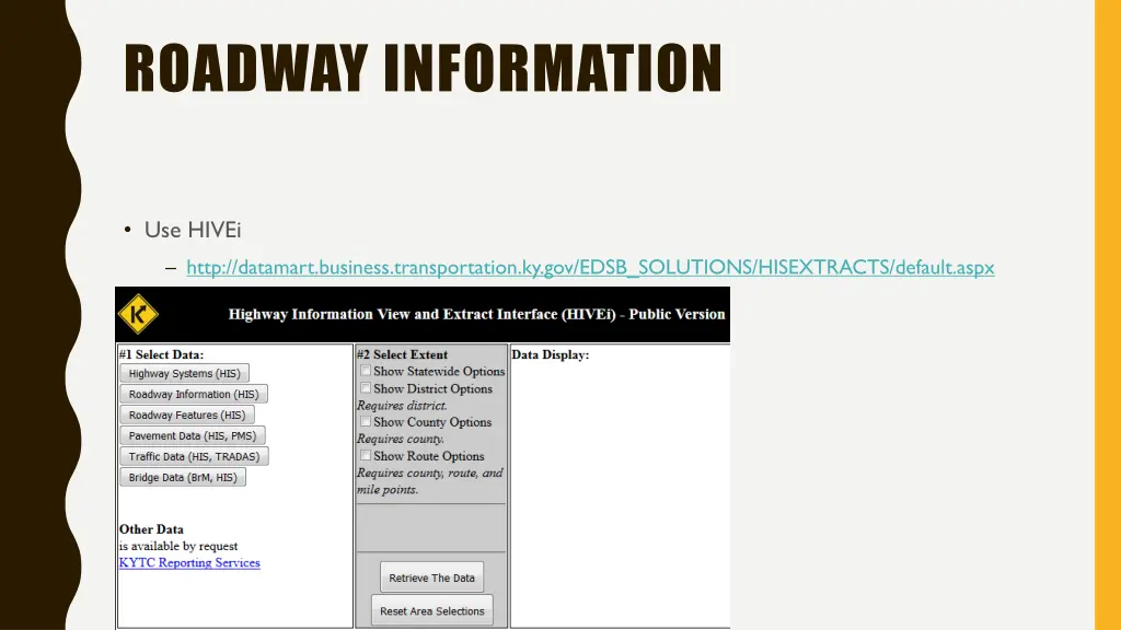 roadway information