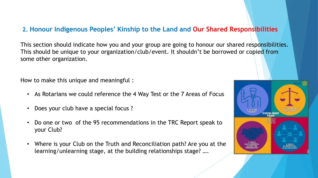 2 honour indigenous peoples kinship to the land