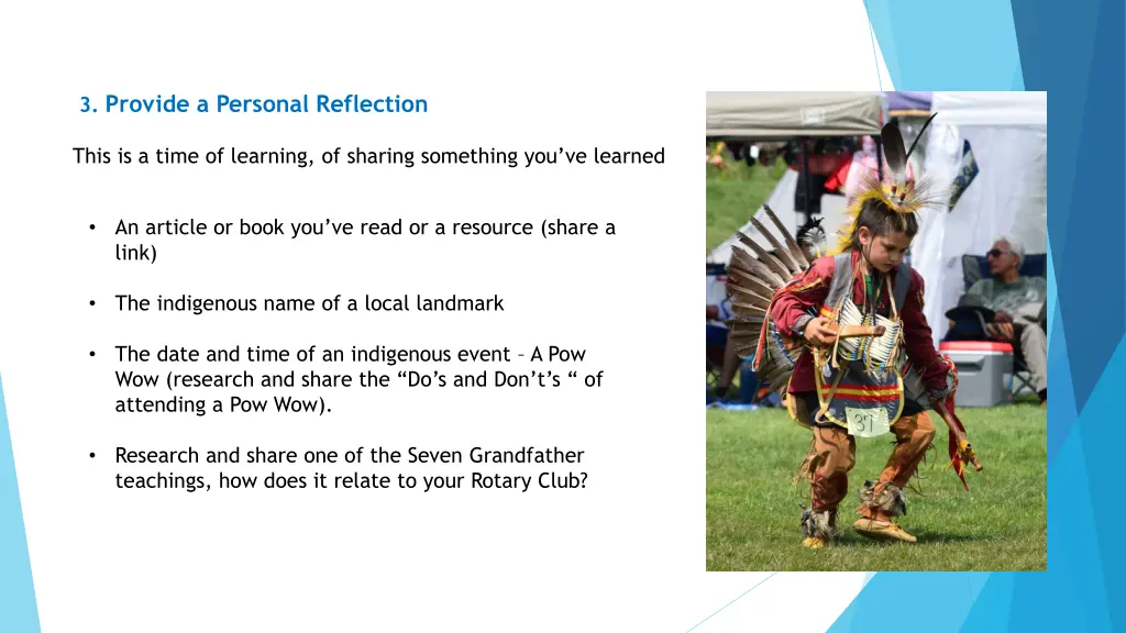 3 provide a personal reflection