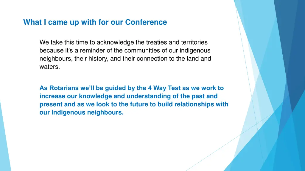what i came up with for our conference