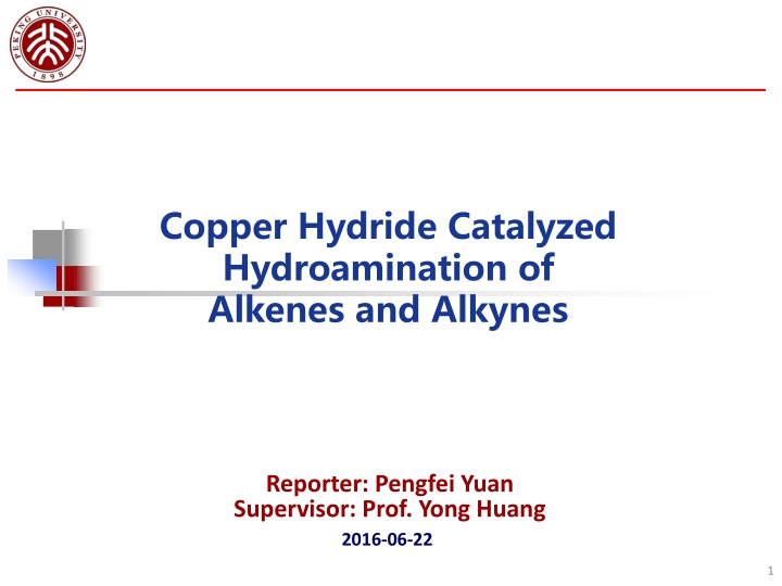 copper hydride catalyzed hydroamination