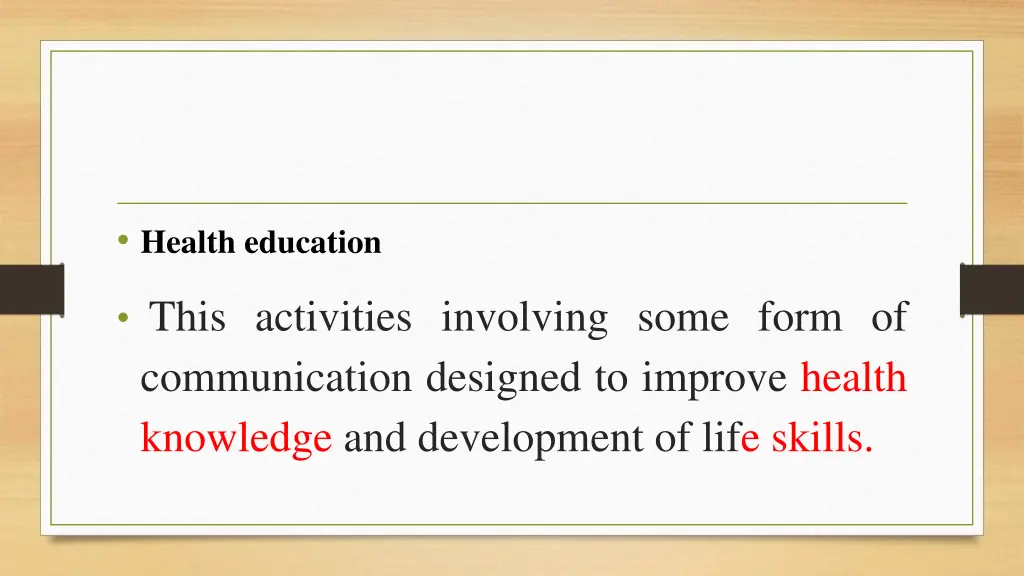 health education