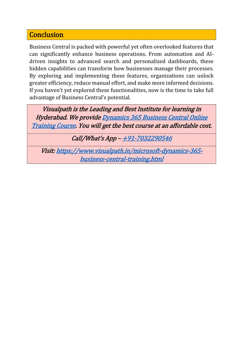 conclusion conclusion