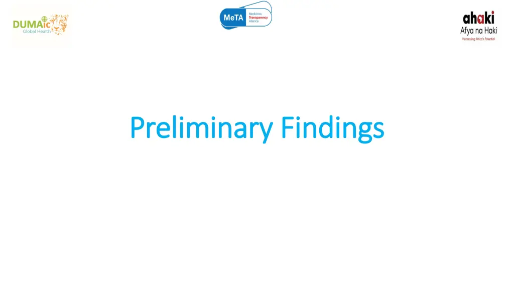 preliminary findings preliminary findings