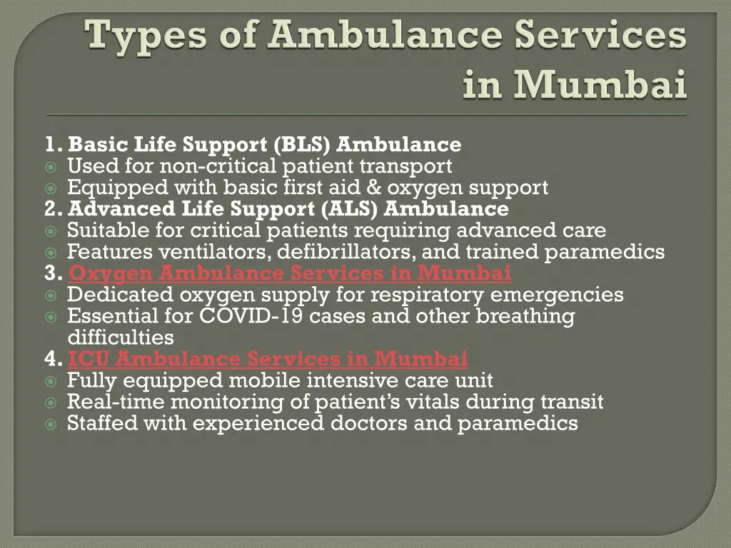 1 basic life support bls ambulance used
