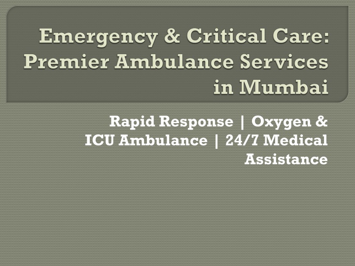 rapid response oxygen icu ambulance 24 7 medical