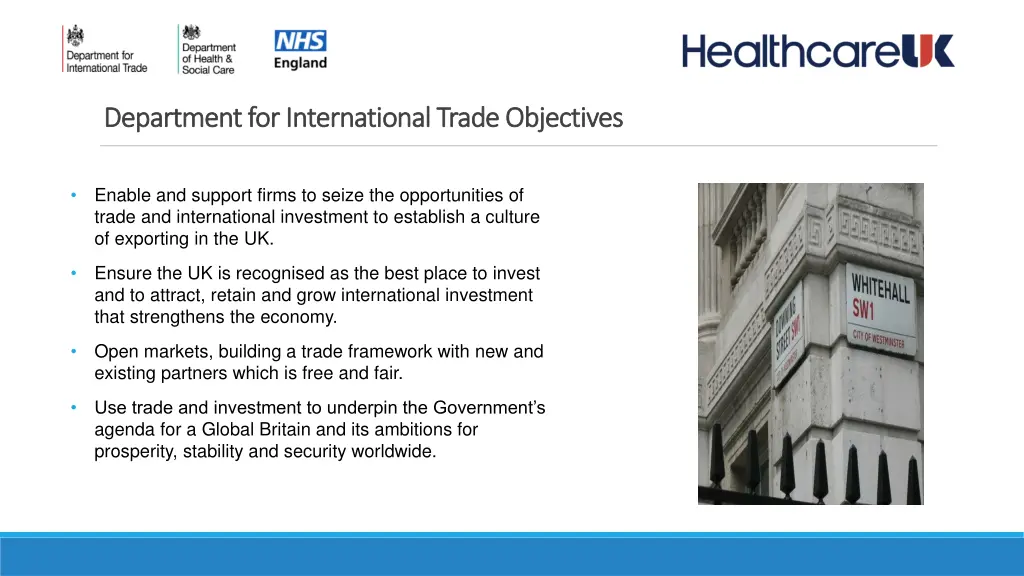 department for international trade objectives