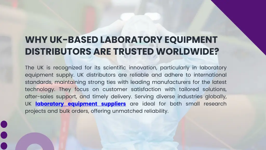 why uk based laboratory equipment distributors 1