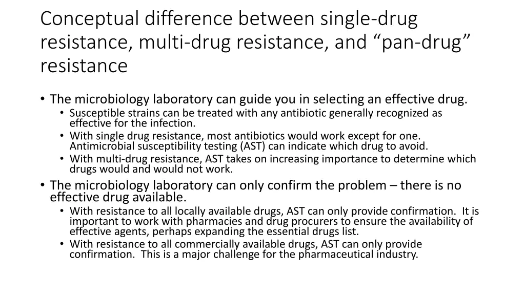 conceptual difference between single drug