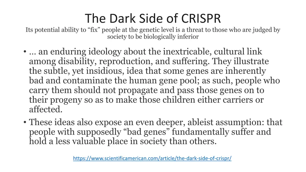 the dark side of crispr its potential ability