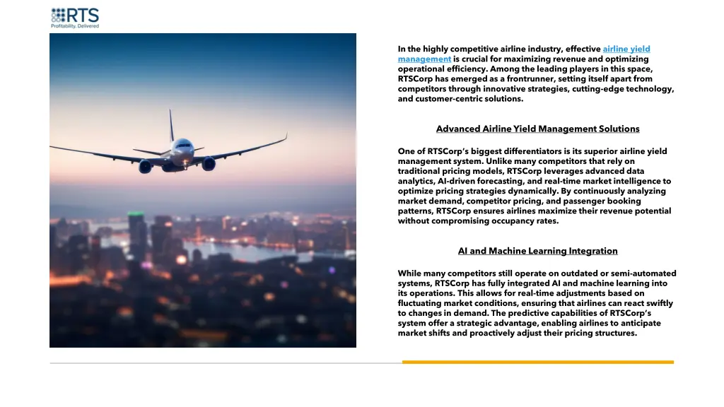 in the highly competitive airline industry